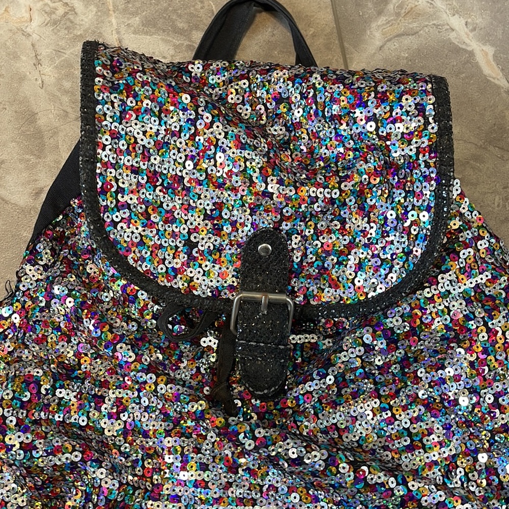 Sequins Multicolored Sparkly Backpack From Justic… - image 5